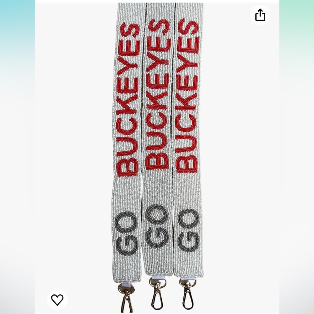 Go buckeyes beaded purse strap